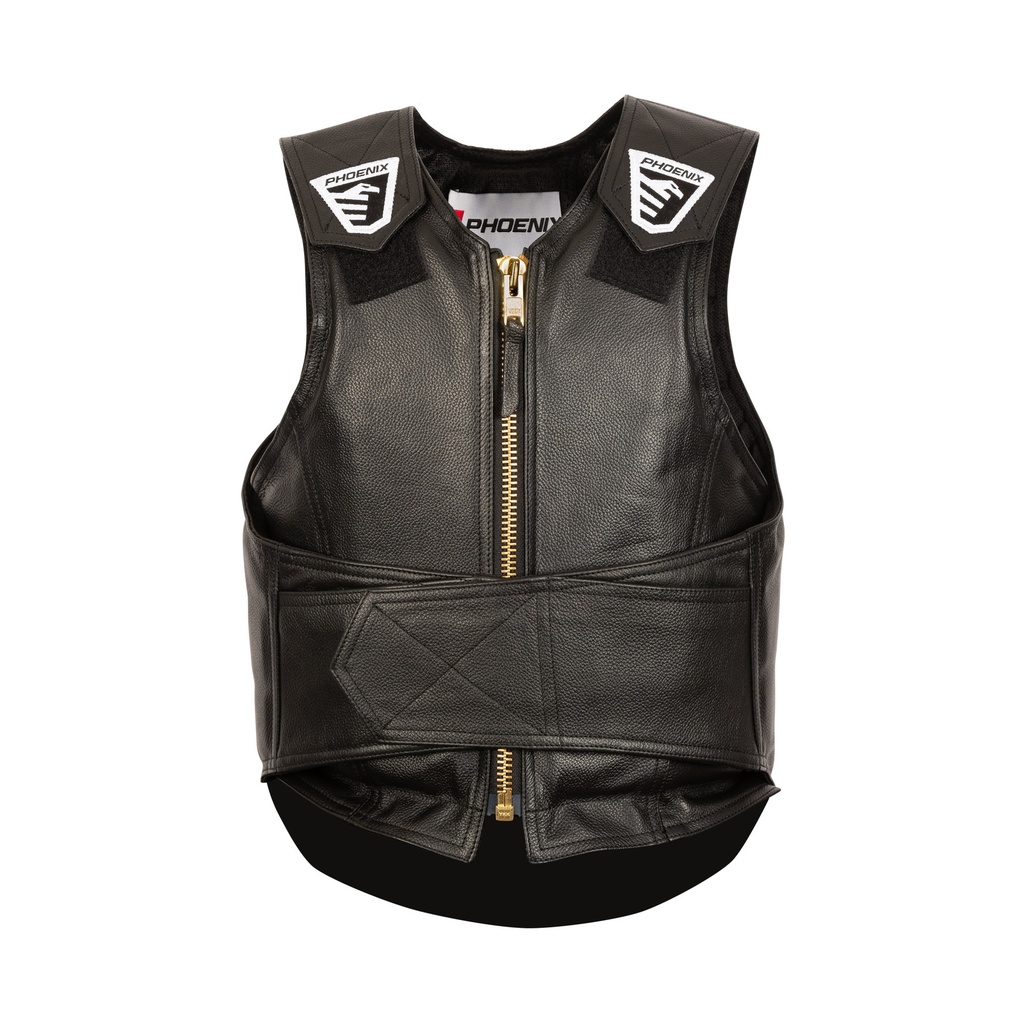 [1014-S-BL] Phoenix Rodeo Rough Rider Vest (Black, S)